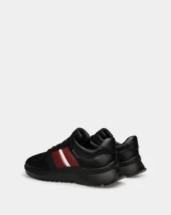 Outline Sneaker Aus Leder In Schwarz