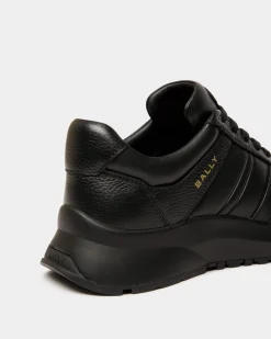 Outline Sneaker Aus Leder In Schwarz