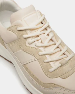 Outline Sneaker Aus Leder In Elfenbein Und Champagne