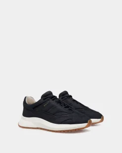 Outline Sneaker Aus Nubukleder In Navy Blue