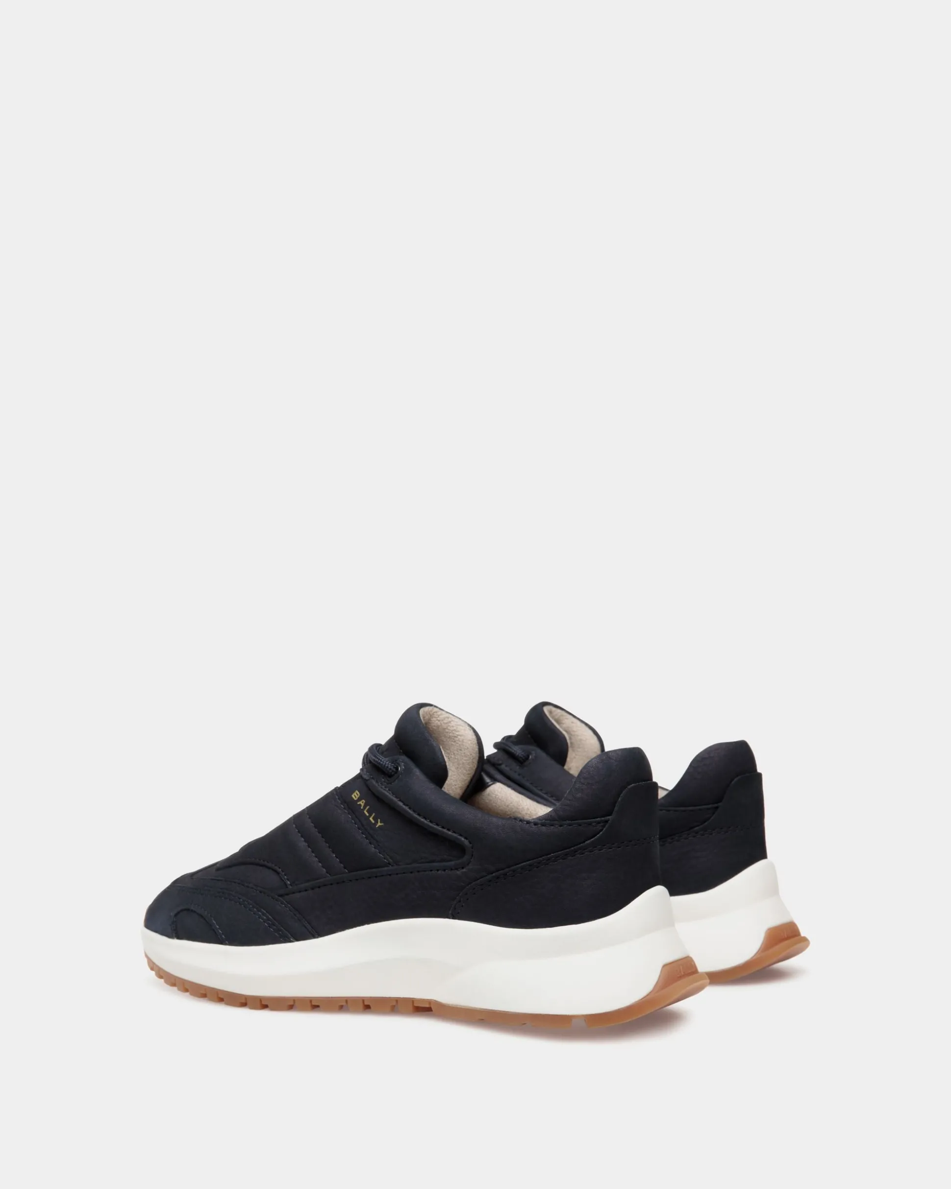 Outline Sneaker Aus Nubukleder In Navy Blue