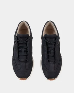 Outline Sneaker Aus Nubukleder In Navy Blue