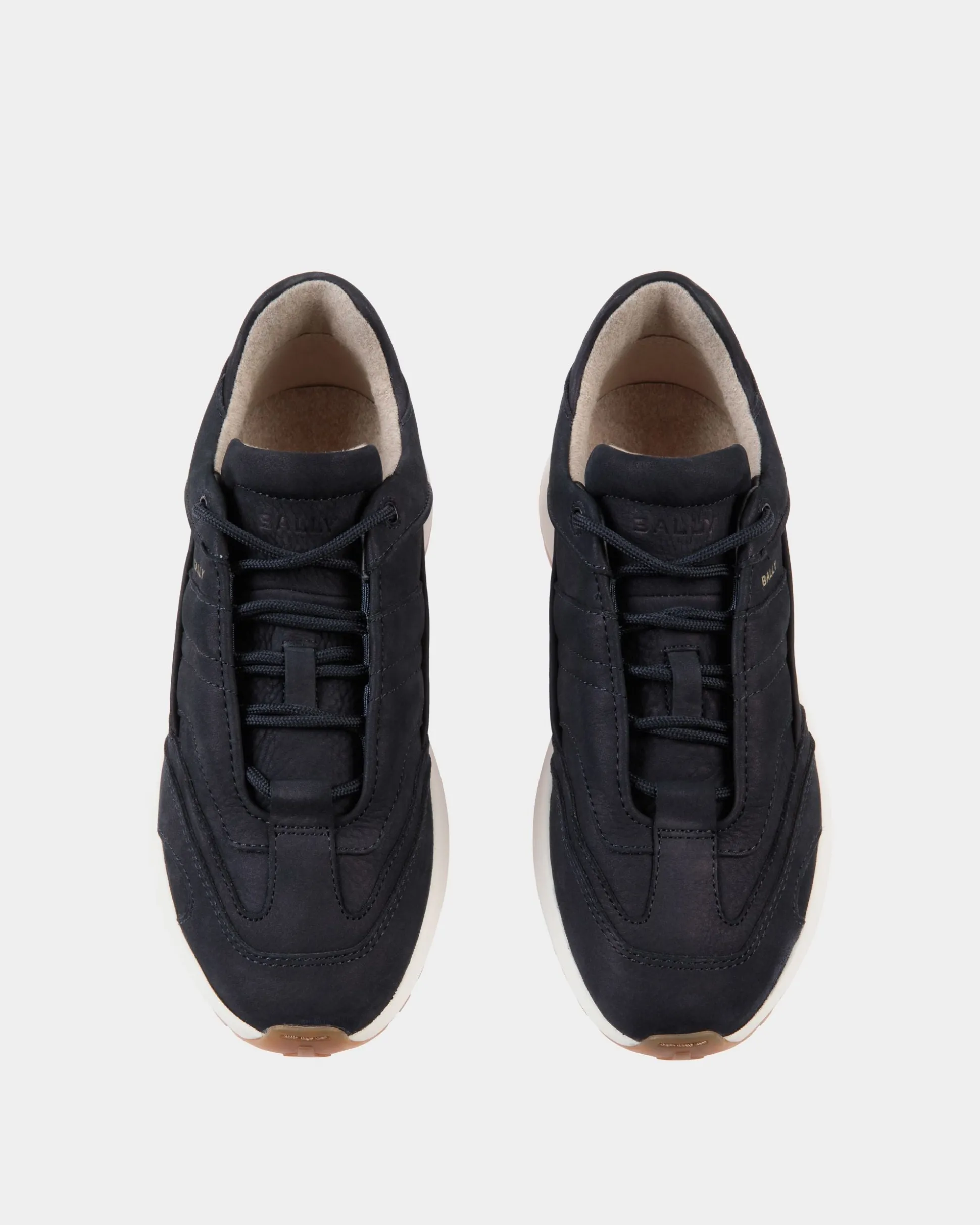 Outline Sneaker Aus Nubukleder In Navy Blue