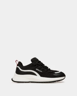Outline Sneaker Aus Schwarzem Strickgewebe