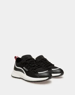 Outline Sneaker Aus Schwarzem Strickgewebe