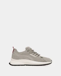 Outline Sneaker Aus Strickgewebe In Grau