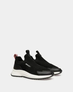 Outline Sneaker Aus Strickgewebe In Schwarz