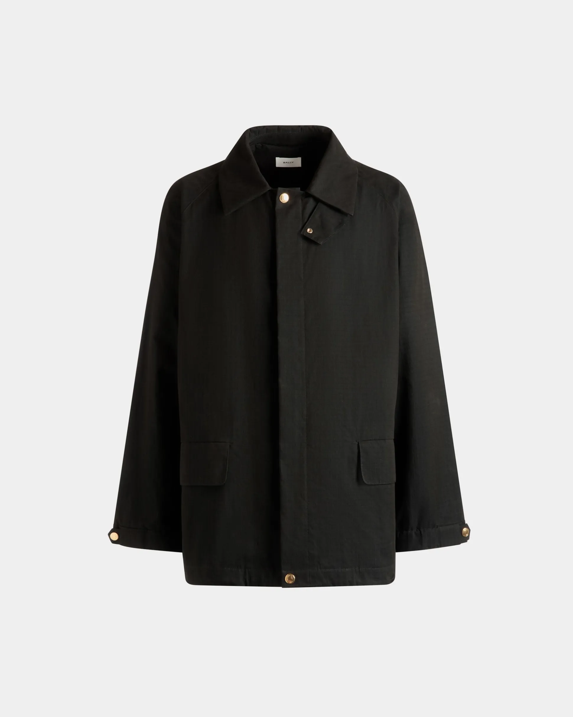 Parka Aus Schwarzem Nylon