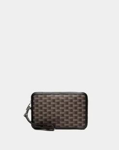 Pennant Pochette In Schwarz Mit Pennant-Motiv