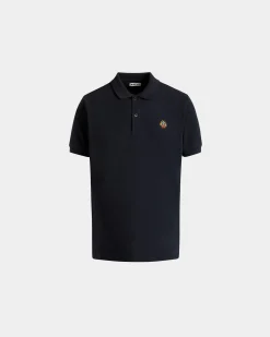 Poloshirt Aus Baumwolle In Navy Blue