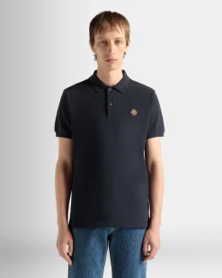 Poloshirt Aus Baumwolle In Navy Blue