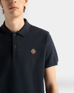 Poloshirt Aus Baumwolle In Navy Blue