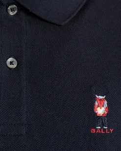 Poloshirt Mit Forest Mask Aus Baumwolle In Navy Blue