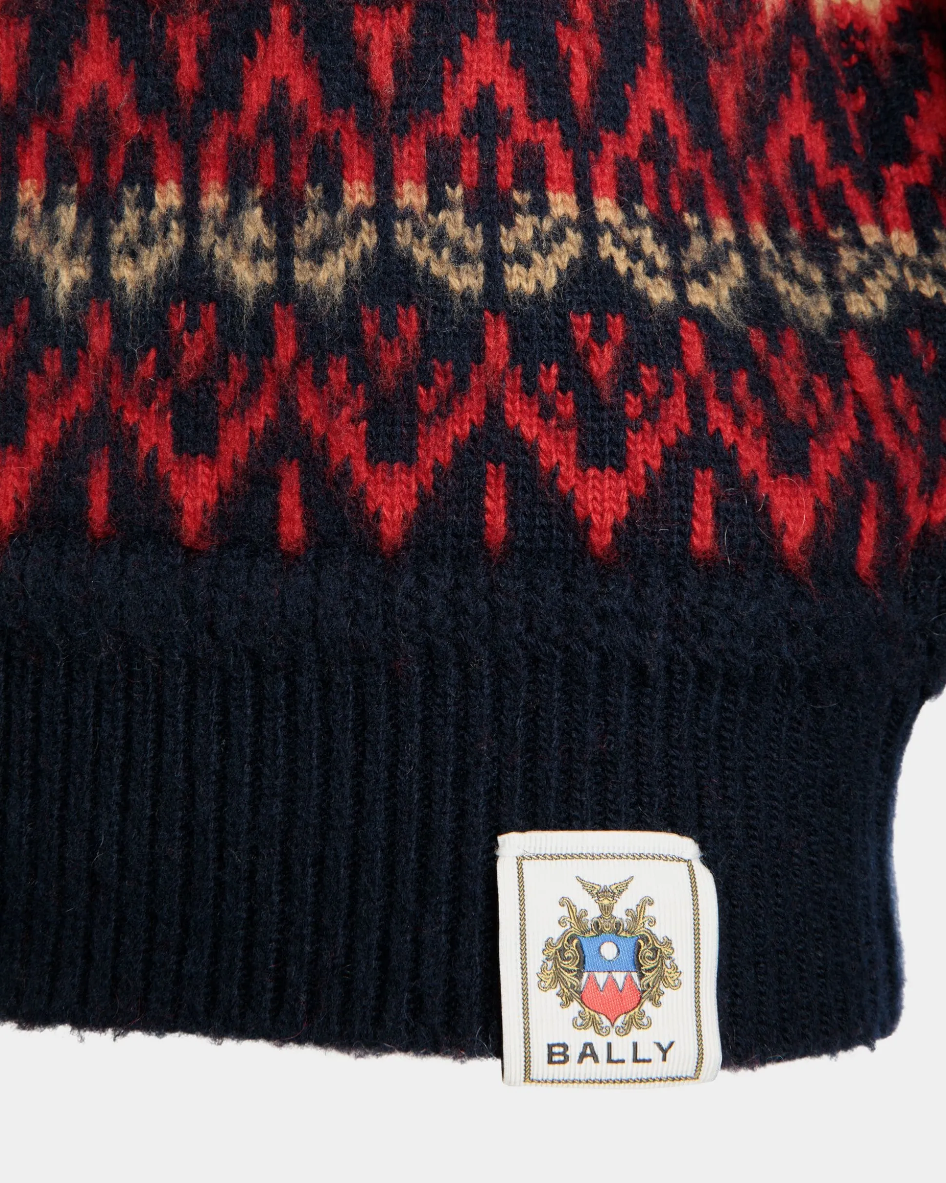 Pullover Mit Rundhalsausschnitt Aus Mehrfarbiger Wolle