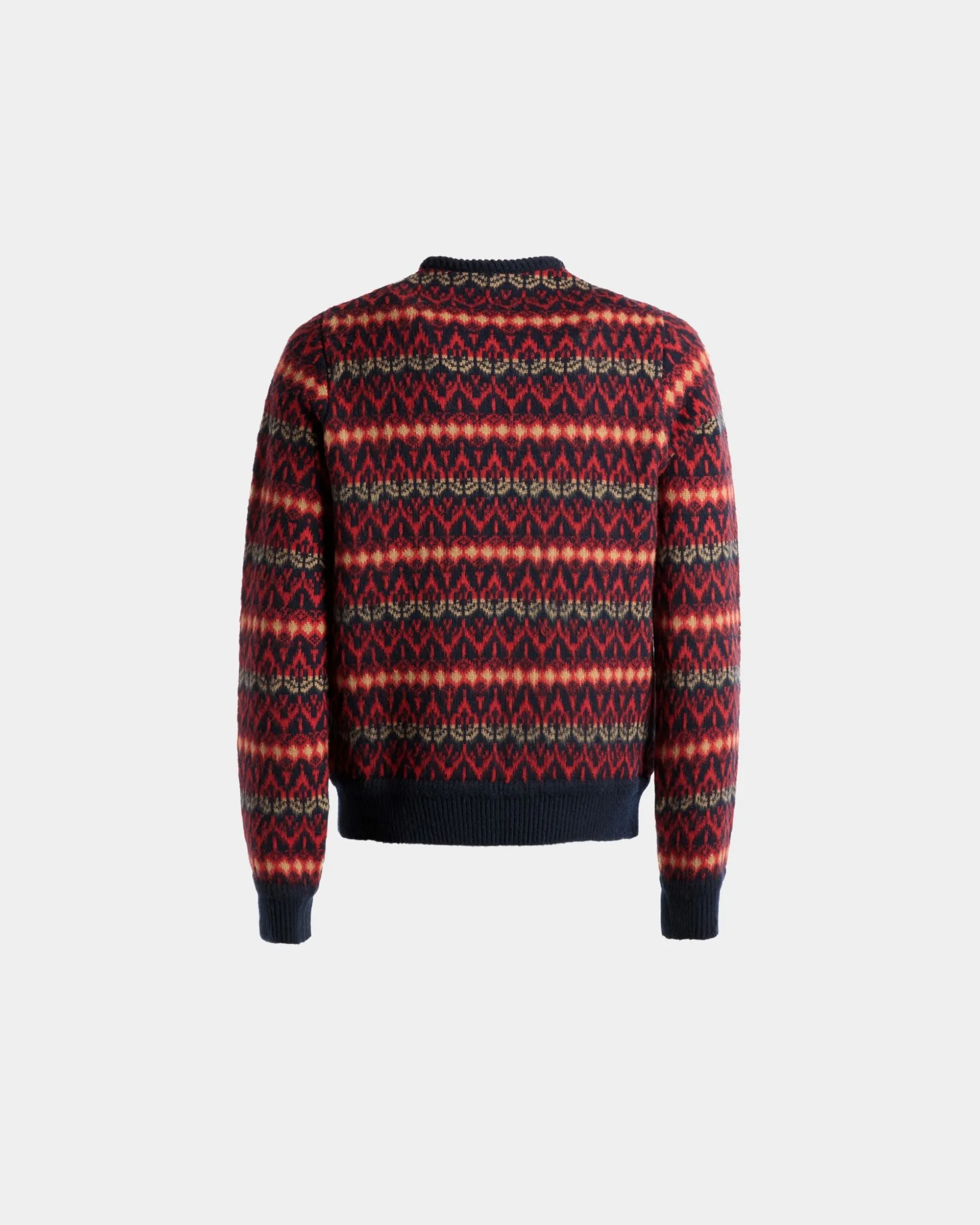 Pullover Mit Rundhalsausschnitt Aus Mehrfarbiger Wolle