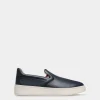Raise Schlupf-Sneaker Aus Genarbtem Leder In Blau