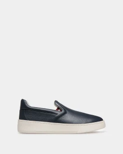 Raise Schlupf-Sneaker Aus Genarbtem Leder In Blau