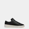 Raise Sneaker Aus Genarbtem Leder In Schwarz