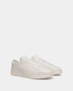 Raise Sneaker Aus Genarbtem Leder In Weiß
