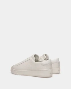 Raise Sneaker Aus Genarbtem Leder In Weiß