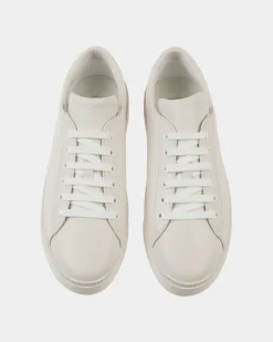 Raise Sneaker Aus Genarbtem Leder In Weiß