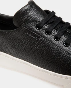 Raise Sneaker Aus Genarbtem Leder In Schwarz