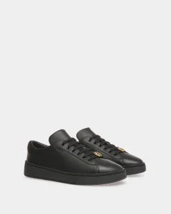 Raise Sneaker Aus Leder in Schwarz