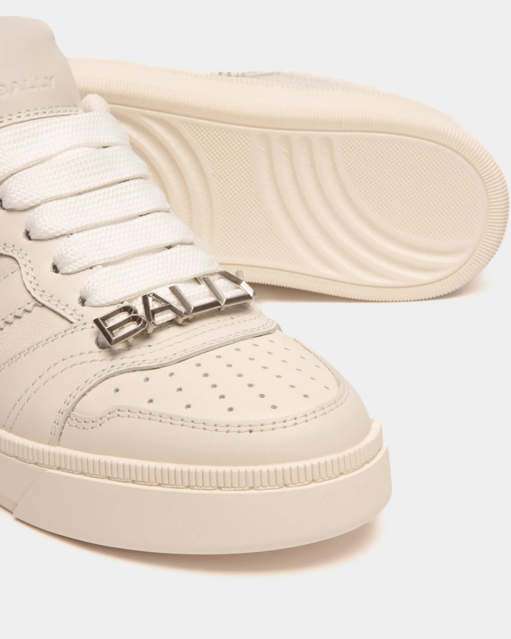 Raise Sneaker Aus Weißem Leder