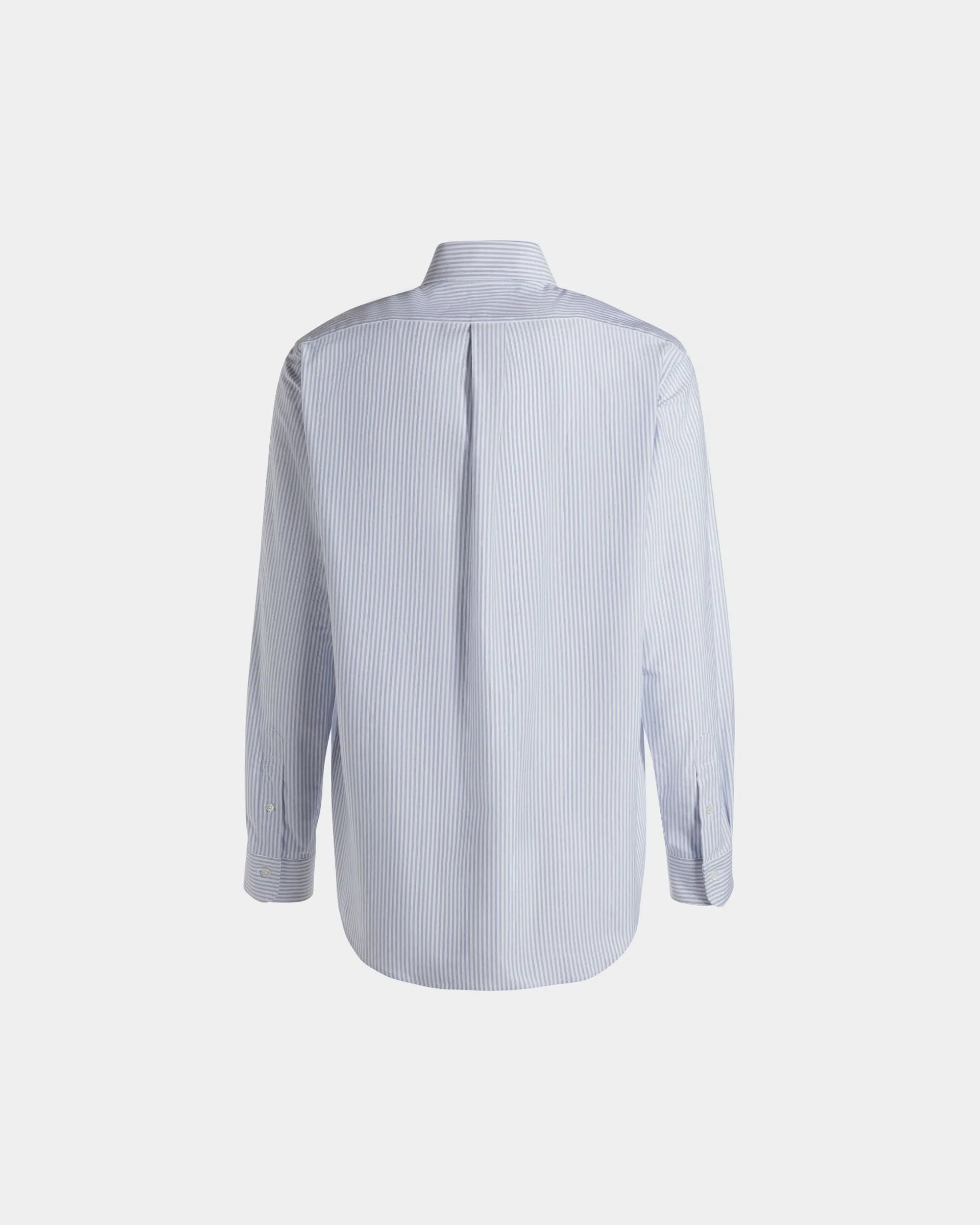 Regular Langarmhemd Aus Baumwolle In Light Blue