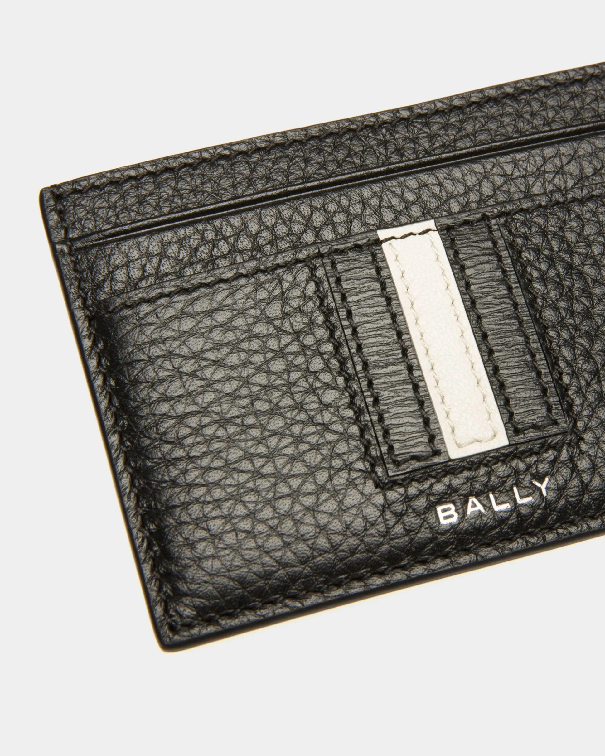Ribbon Kartenetui Aus Leder In Schwarz