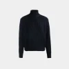 Rollkragenpullover Aus Baumwolle In Navy Blue