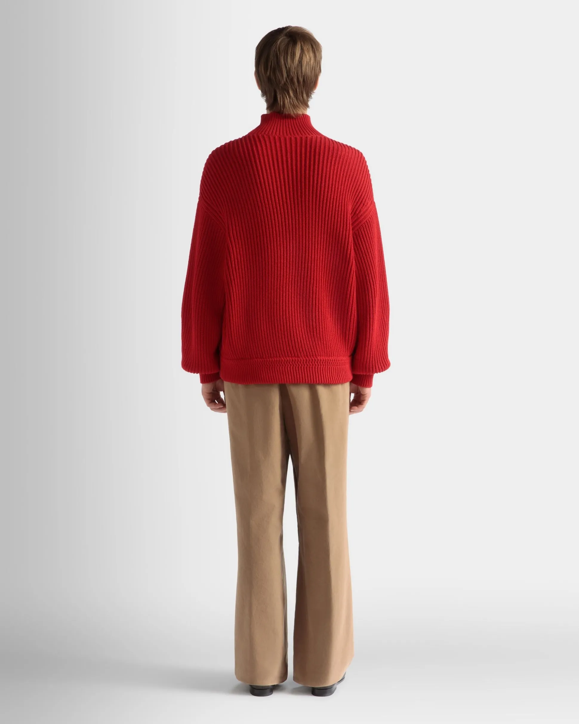 Rollkragenpullover Aus Baumwolle In Candy Red