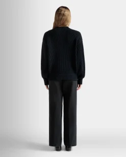 Rollkragenpullover Aus Baumwolle In Navy Blue