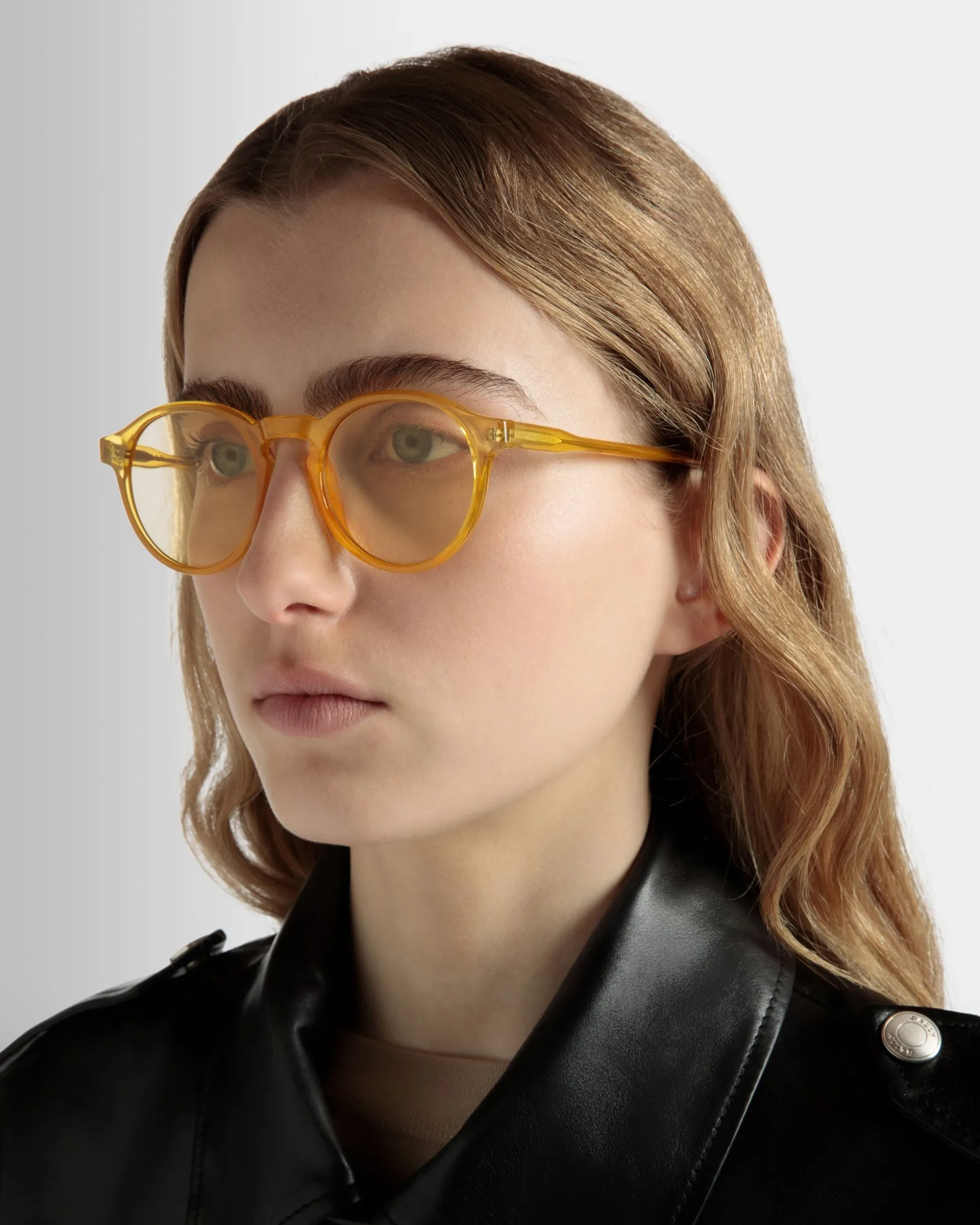 Runde Sonnenbrille In Honig