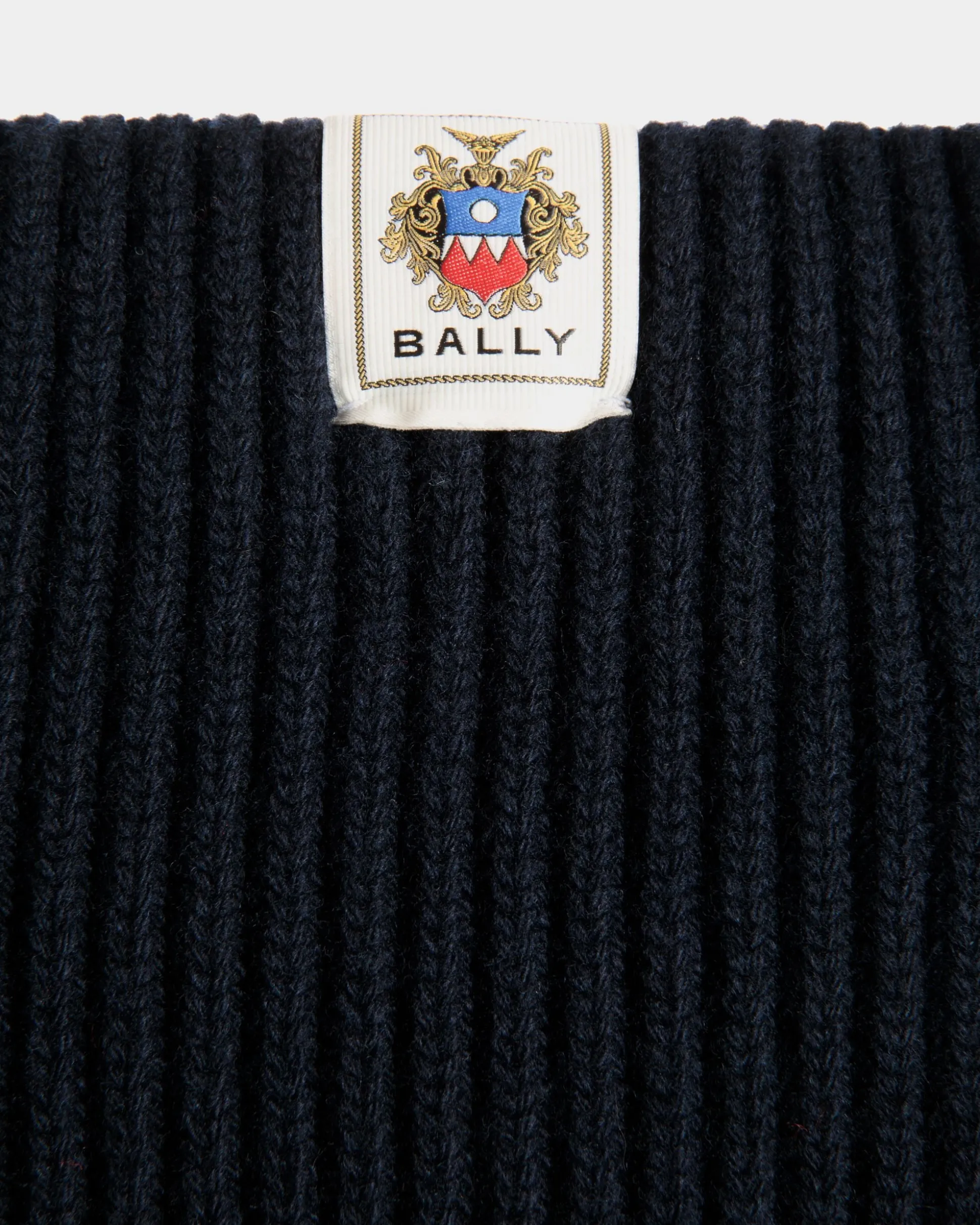 Rundhalspullover Aus Wolle In Navy Blue