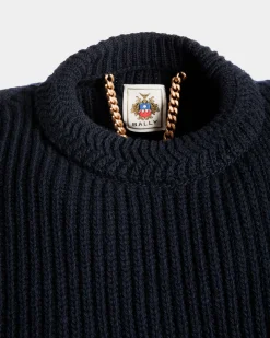 Rundhalspullover Aus Wolle In Navy Blue Aus Der Adrien Brody Travel-Kollektion