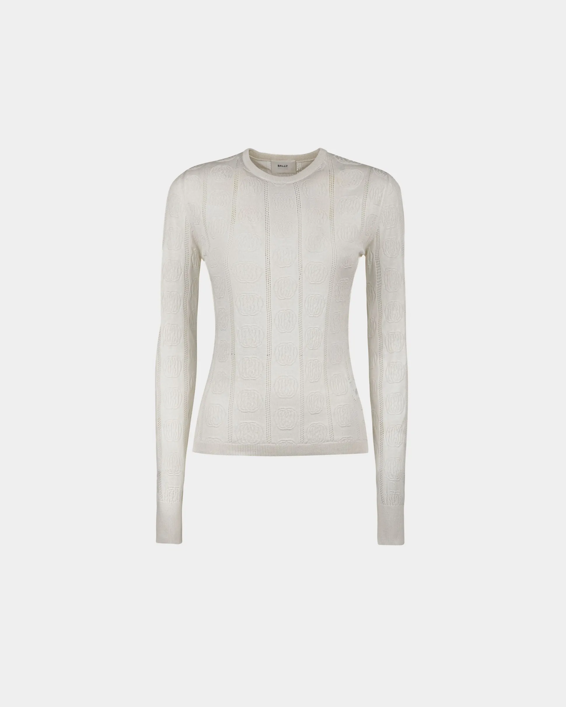 Rundhals-Top Aus Seidenmischung In Beige