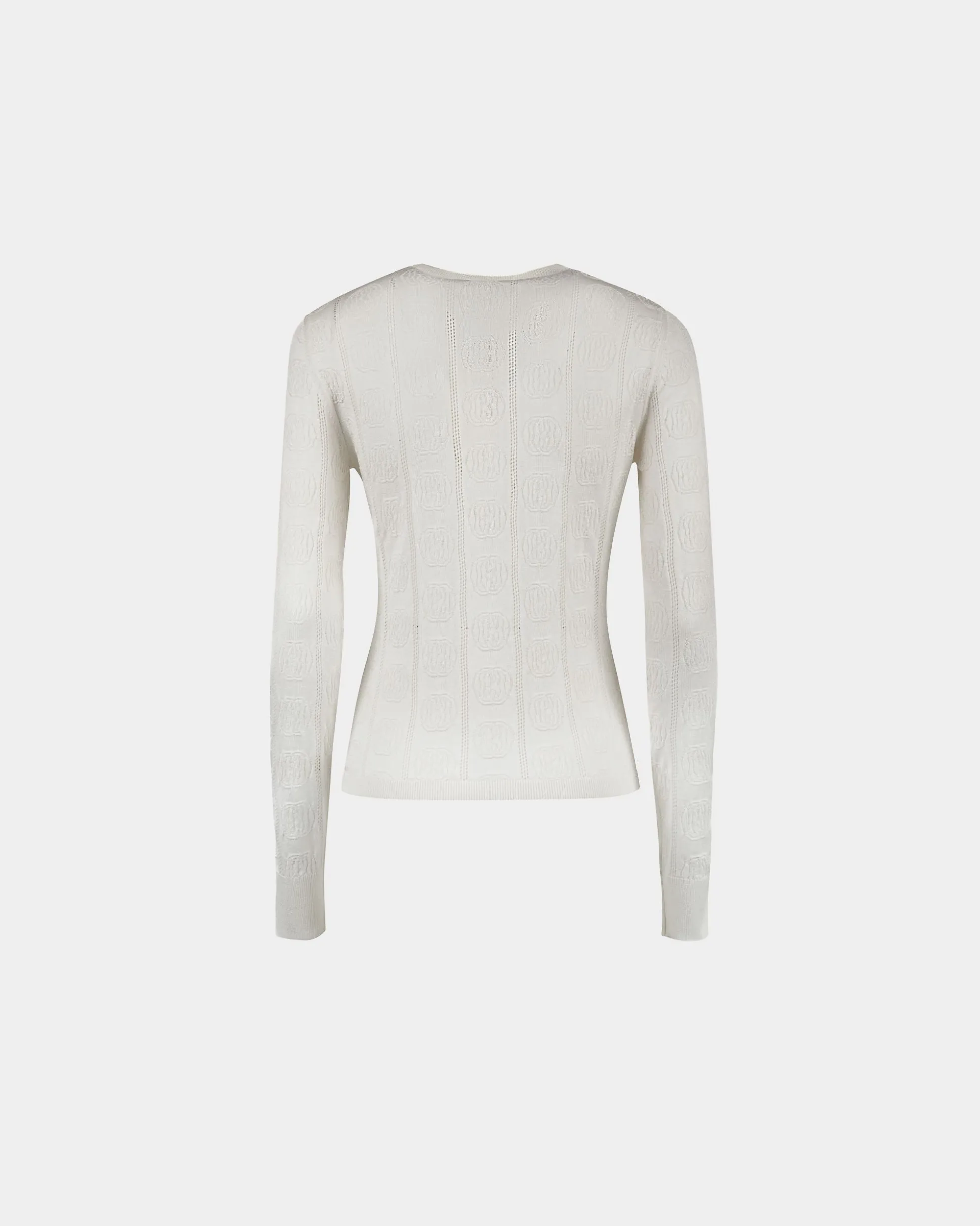 Rundhals-Top Aus Seidenmischung In Beige