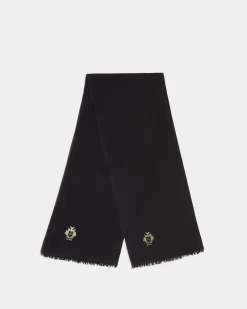Schal Aus Kaschmir-Seiden-Gemisch In Navy Blue Aus Der Adrien Brody Travel-Kollektion