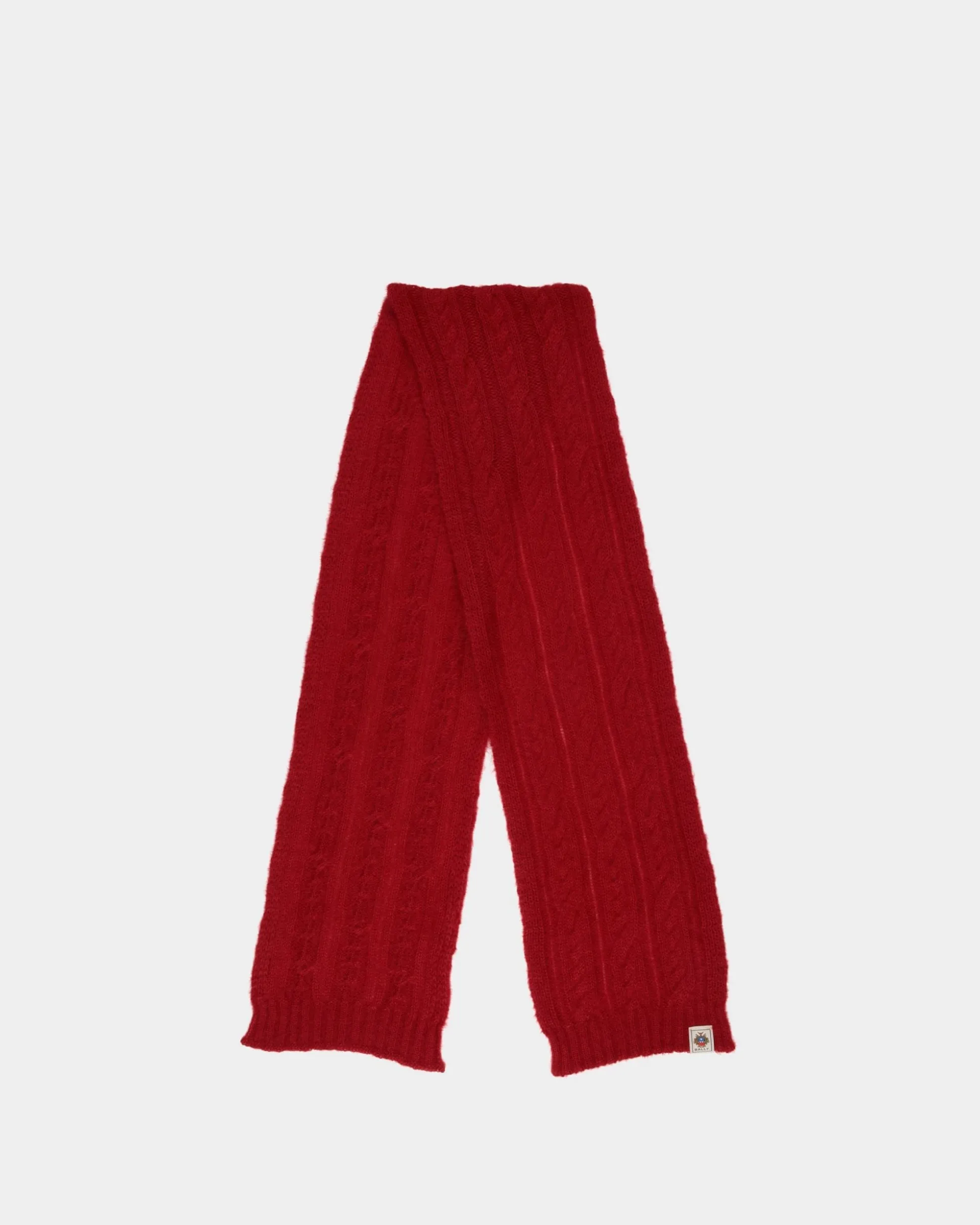 Schal Aus Mohair Und Seide In Candy Red