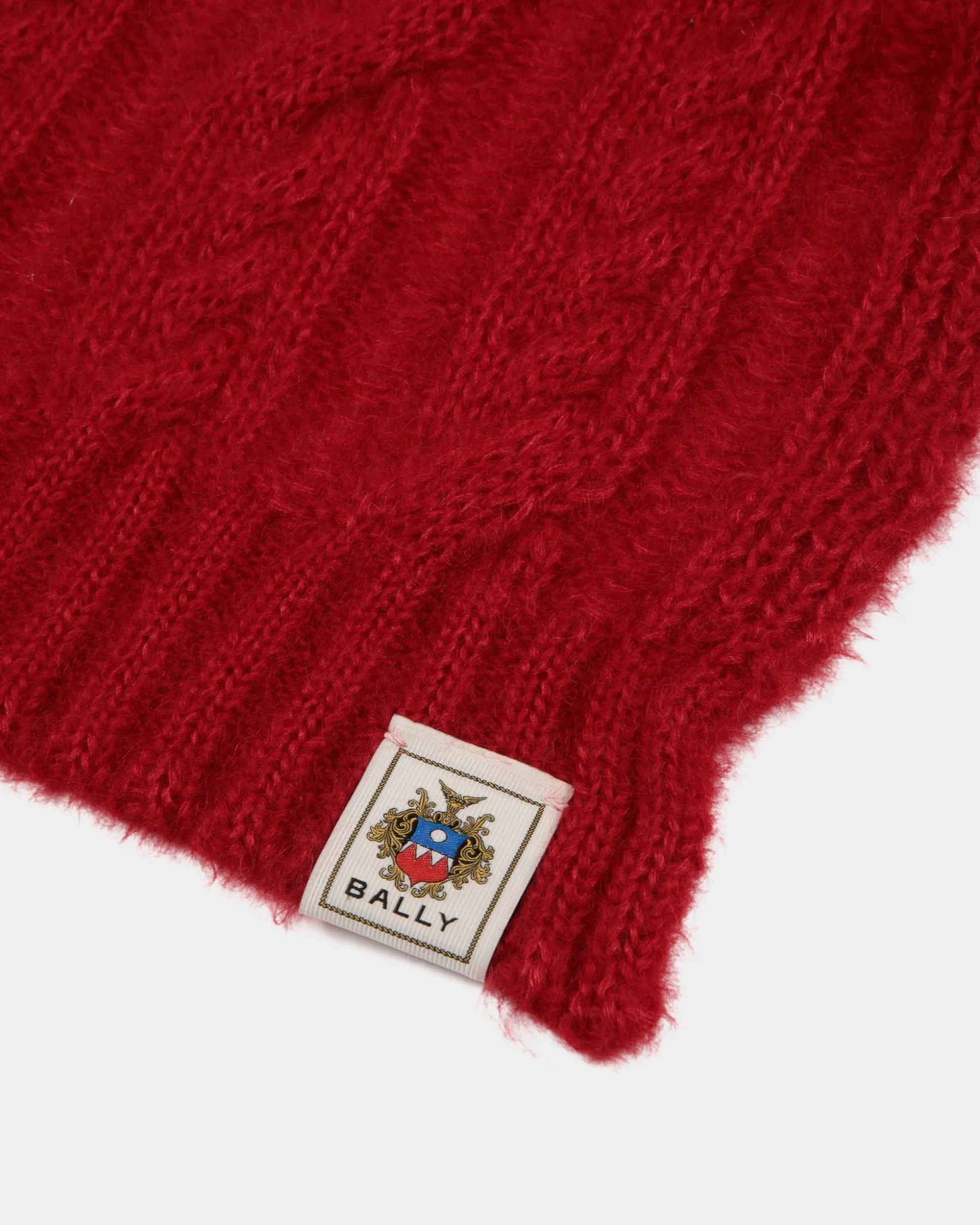 Schal Aus Mohair Und Seide In Candy Red