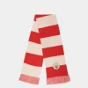 Schal Aus Wolle In Candy Red Und Elfenbein Mit Bally-Wappen-Logo