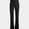 Schlaghose Aus Wolle In Navy Blue