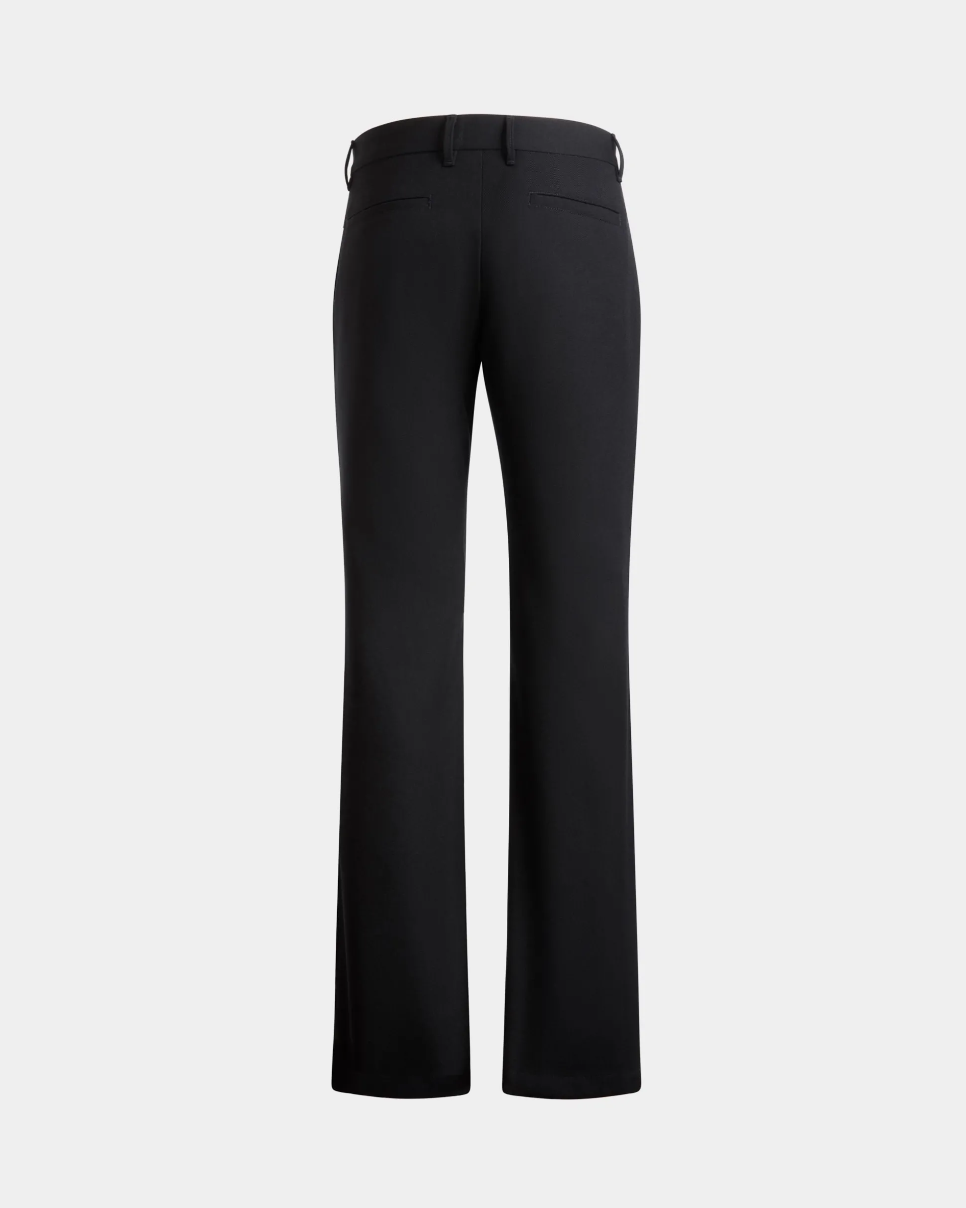 Schlaghose Aus Wolle In Navy Blue