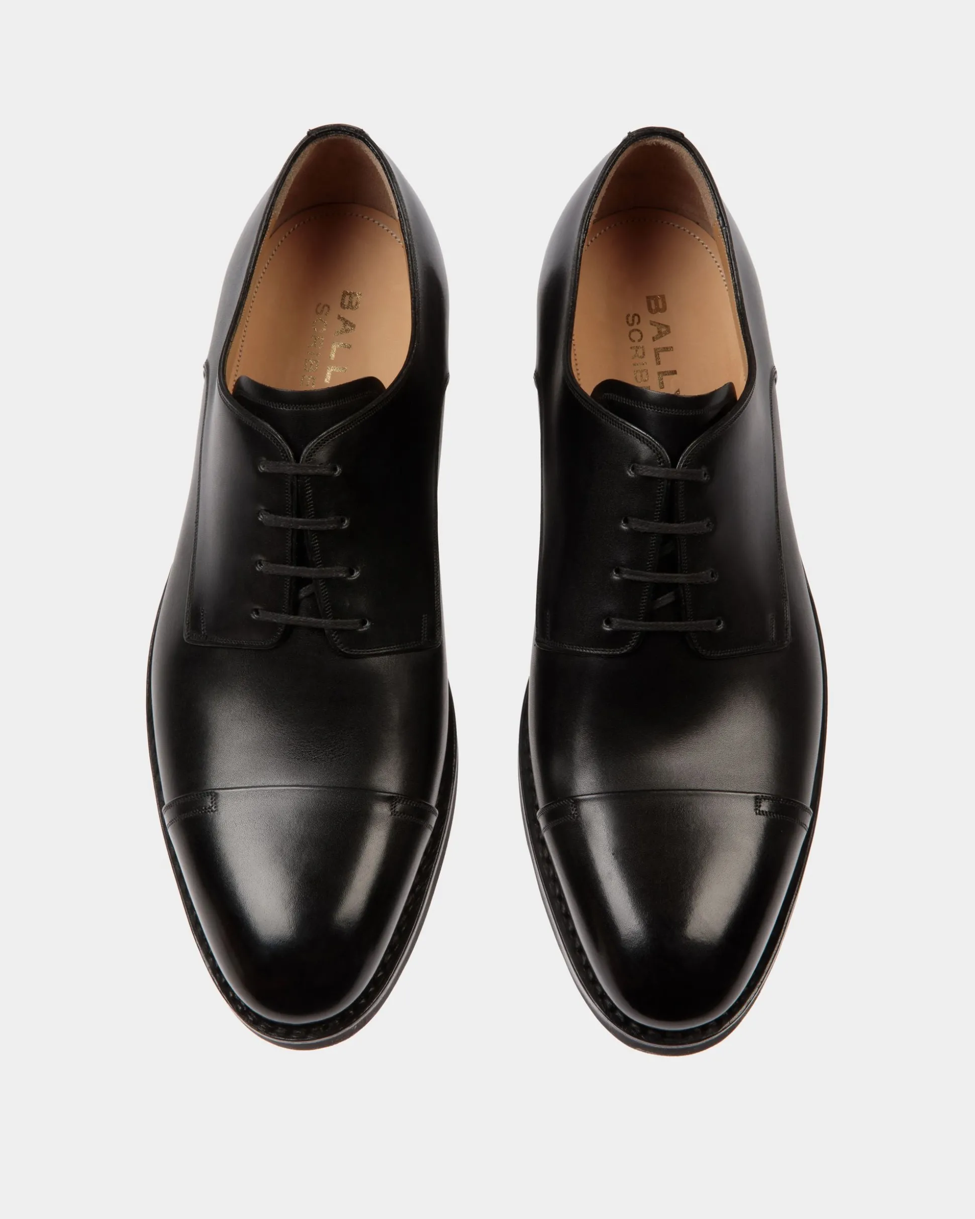 Scribe Un Derby-Schuh Aus Leder In Schwarz