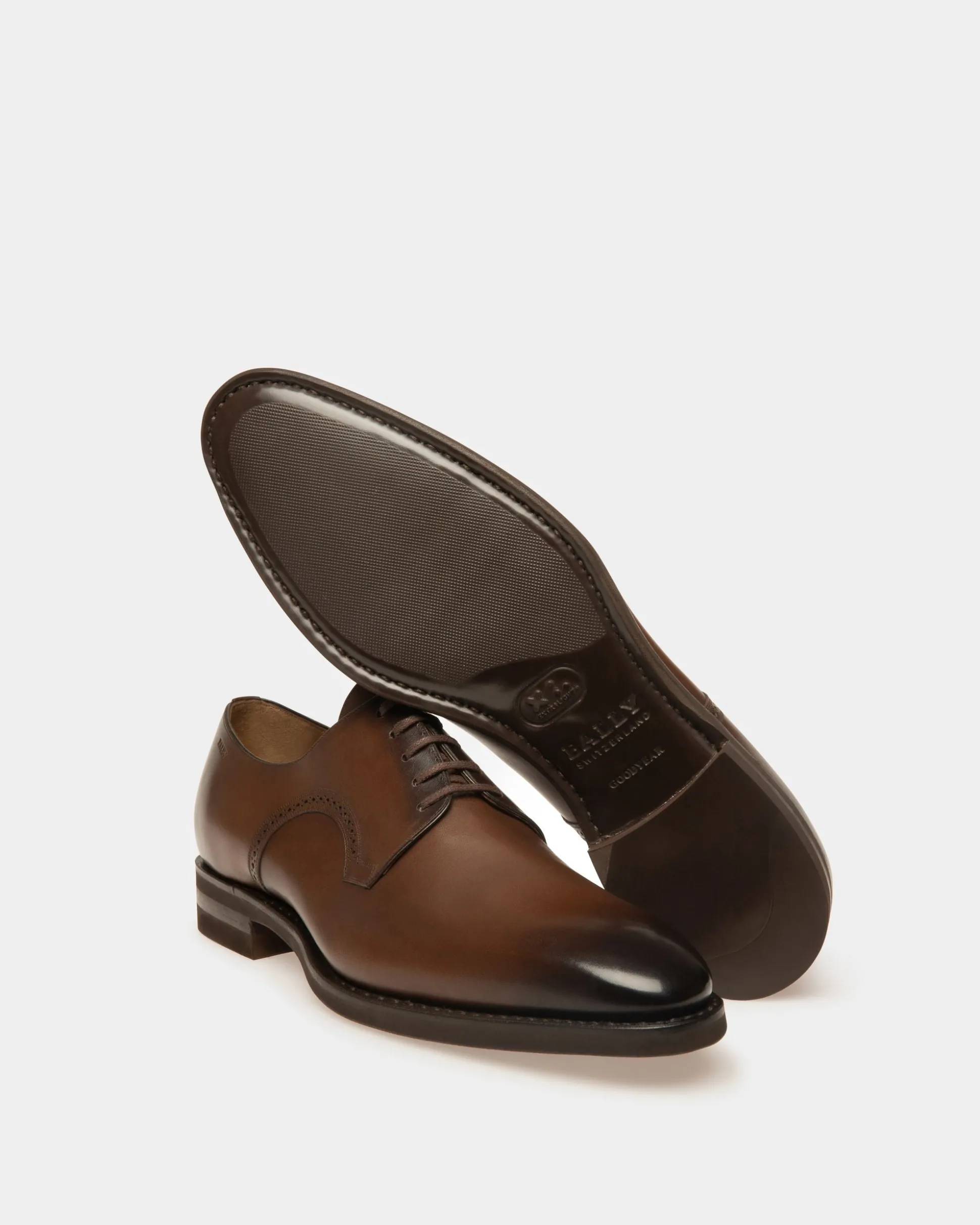Scrivani Derbyschuhe Aus Braunem Leder