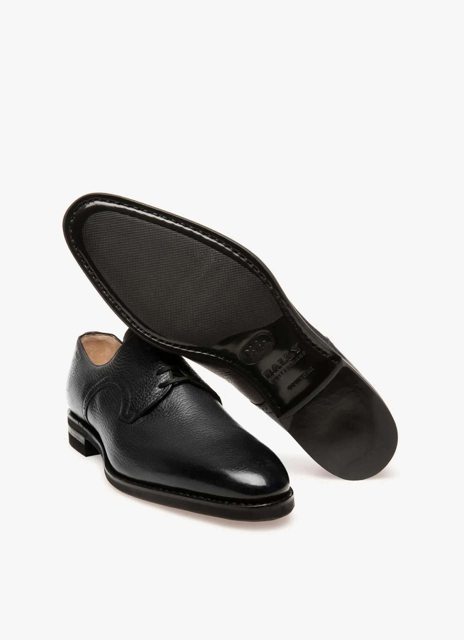 Scrivani Derbyschuhe Aus Schwarzem Leder