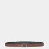 Shiffie 35 mm Verstellbarer Wendegürtel Aus Leder In Braun Und Schwarz