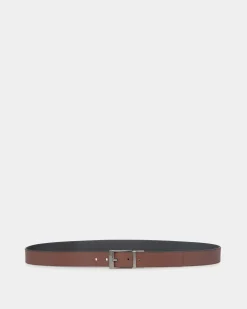 Shiffie 35 mm Verstellbarer Wendegürtel Aus Leder In Braun Und Schwarz
