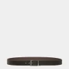 Shiffie 35 mm Verstellbarer Wendegürtel Aus Leder In Schwarz Und Ebenholz